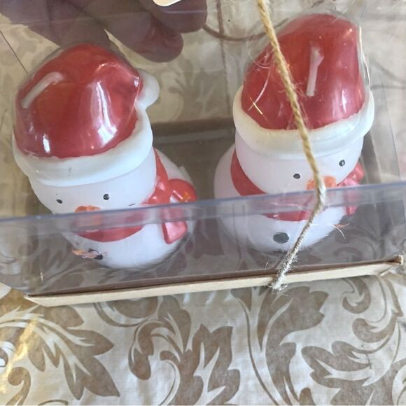 Sleigh Hills Trading Co Christmas Snowman Candles new in box not used - Picture 2 of 4